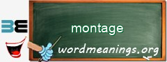 WordMeaning blackboard for montage
